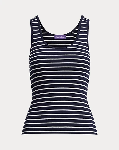 Ellis Rib-Knit Striped Tank Top