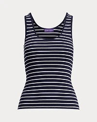 Ellis Rib-Knit Striped Tank Top