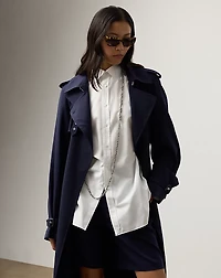 Alecia Wool-Blend Gabardine Trench Coat