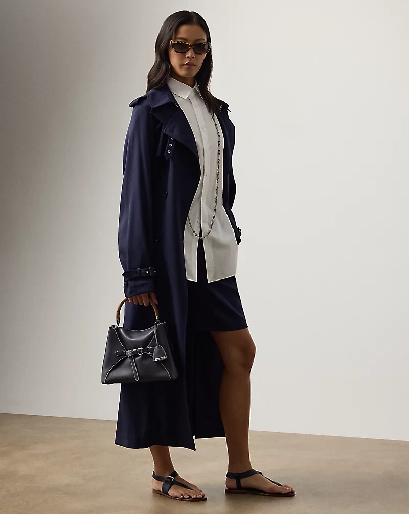 Alecia Wool-Blend Gabardine Trench Coat