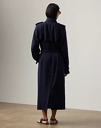 Alecia Wool-Blend Gabardine Trench Coat