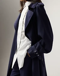 Alecia Wool-Blend Gabardine Trench Coat