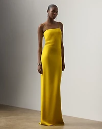 Demetrius Silk Cady Evening Dress