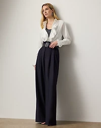 Addison Ruffle-Trim Broadcloth Shirt