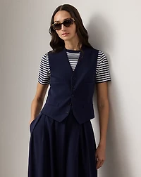 Jaiden Wool Gabardine Vest