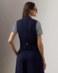 Jaiden Wool Gabardine Vest