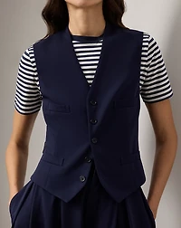 Jaiden Wool Gabardine Vest