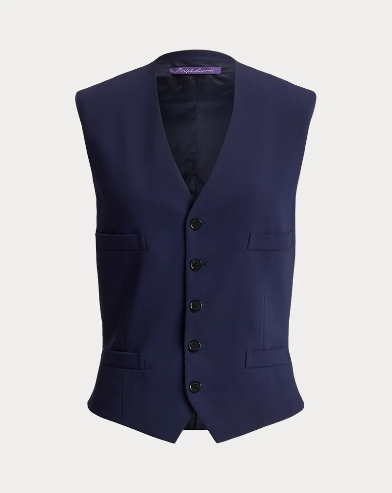 Jaiden Wool Gabardine Vest