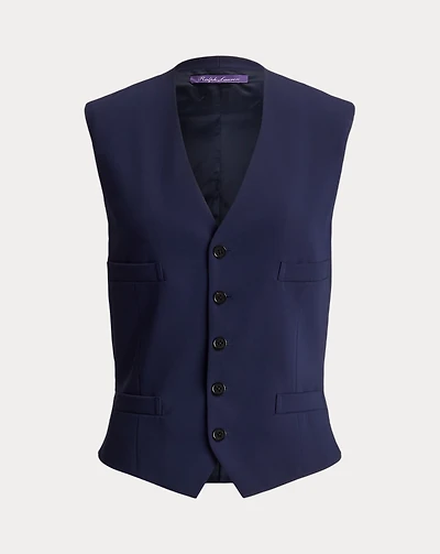 Jaiden Wool Gabardine Vest