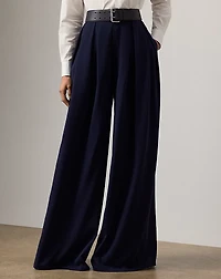 Greer Wool Gabardine Pleated Pant
