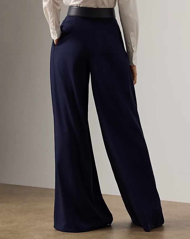Greer Wool Gabardine Pleated Pant