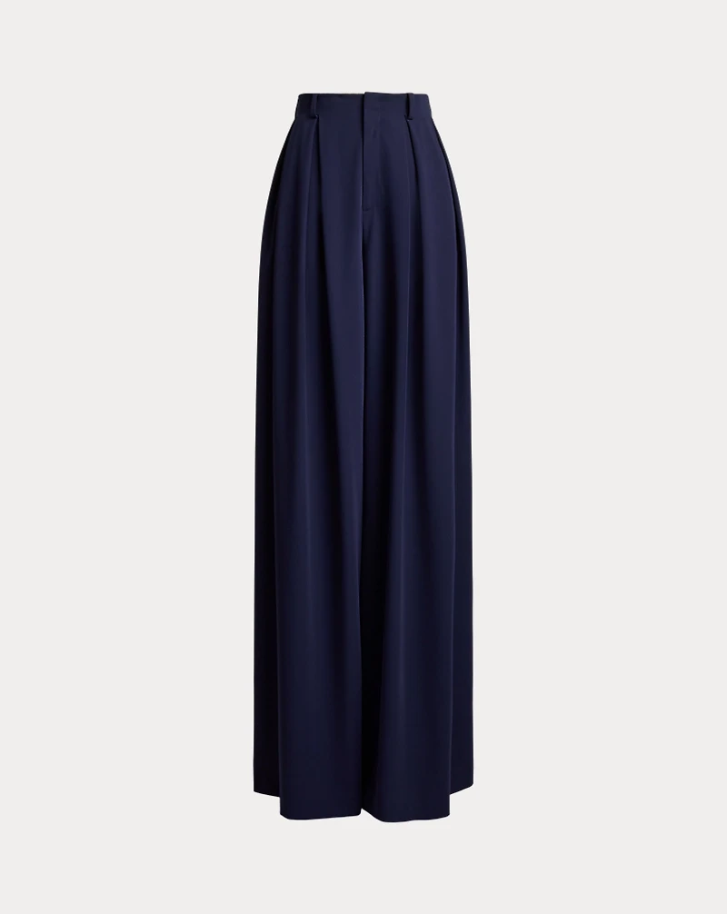 Greer Wool Gabardine Pleated Pant