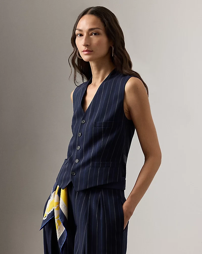 Jaiden Striped Wool Vest