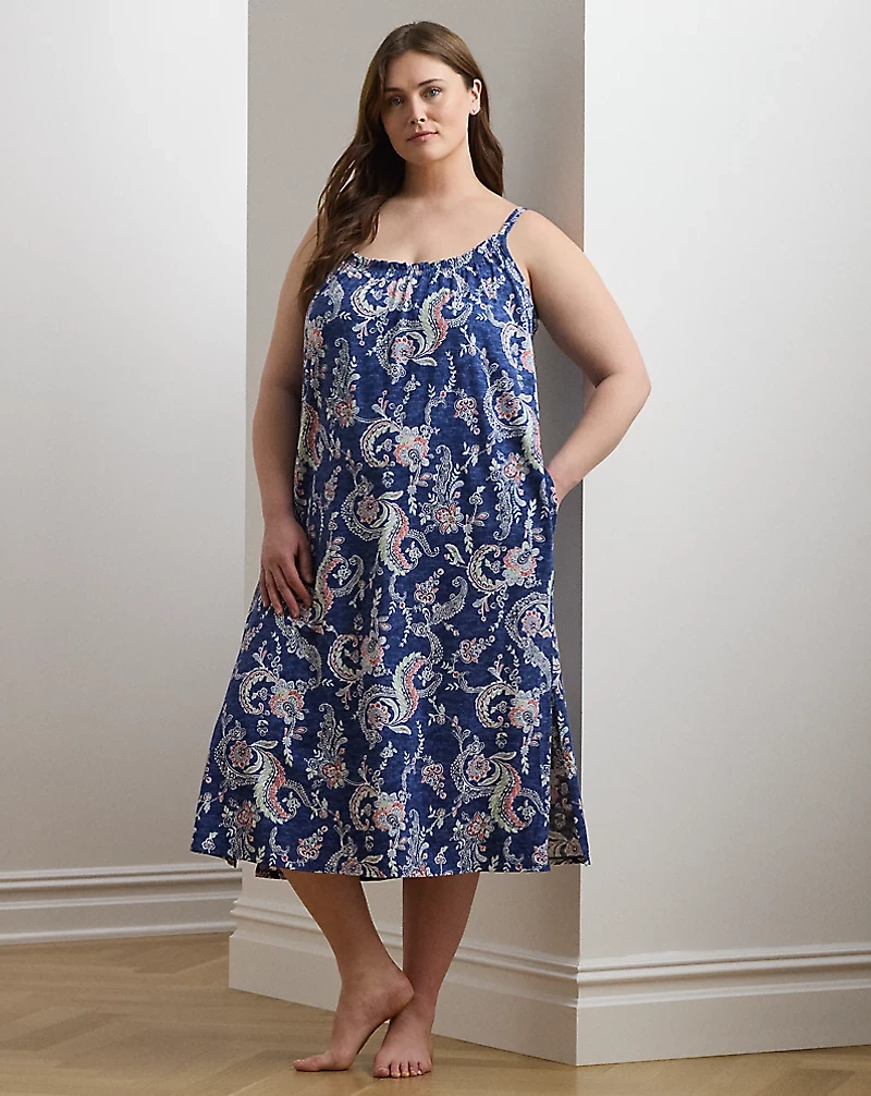 Paisley Double-Strap Ballet Nightgown