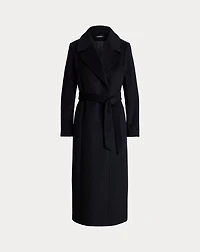 Wool-Blend Wrap Coat