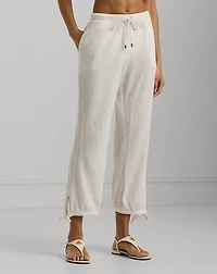 Cotton Gauze Drawcord Pant Cover-Up
