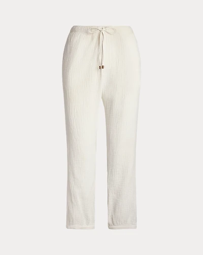 Cotton Gauze Drawcord Pant Cover-Up