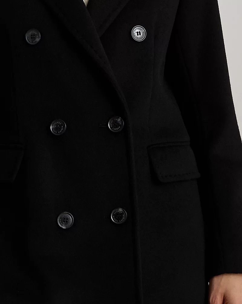 Double-Breasted Wool-Blend Coat