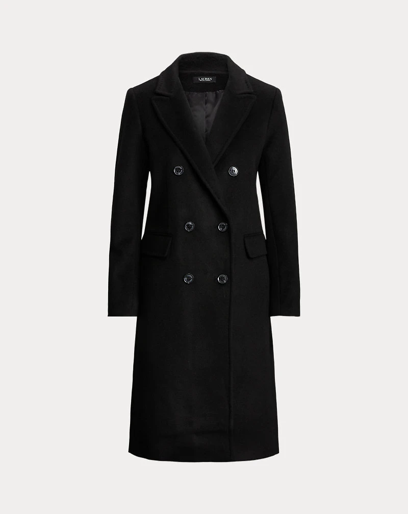 Double-Breasted Wool-Blend Coat