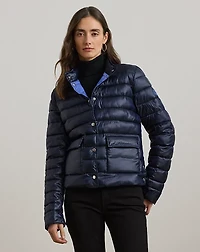 Metallic Quilted Puffer Coat