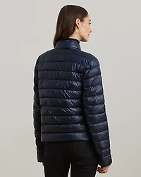 Metallic Quilted Puffer Coat