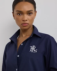 Cotton Voile Camp Shirt Cover-Up
