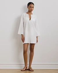 Embroidered Cotton Tunic Cover-Up