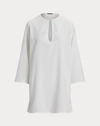 Embroidered Cotton Tunic Cover-Up