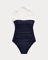 Shirred Halter One-Piece