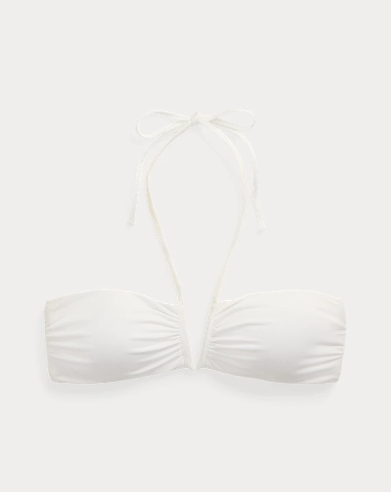 Shirred Bandeau Bikini Top