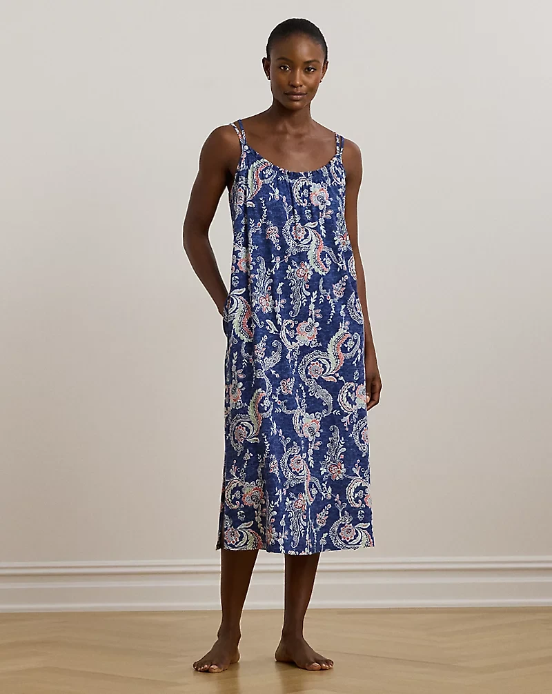 Paisley Double-Strap Ballet Nightgown