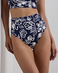 Floral High-Waisted Bikini Bottom