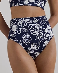 Floral High-Waisted Bikini Bottom