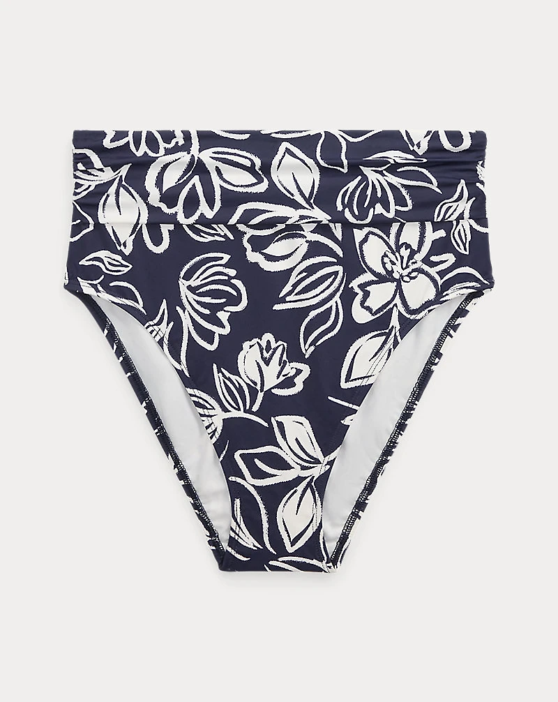 Floral High-Waisted Bikini Bottom