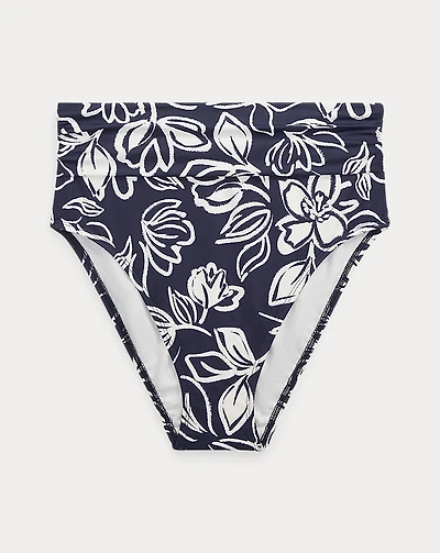 Floral High-Waisted Bikini Bottom