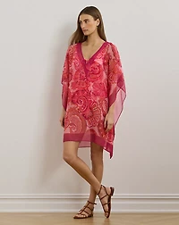 Paisley Chiffon Poncho Cover-Up