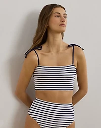 Striped Bandeau Bikini Top