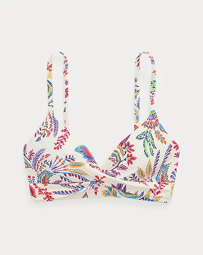 Floral Twist-Front Bikini Top