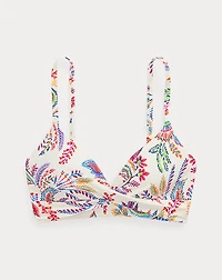 Floral Twist-Front Bikini Top