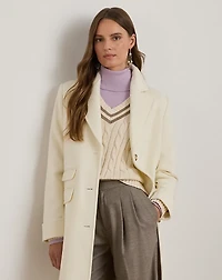 Wool-Blend Reefer Coat