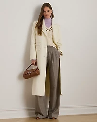 Wool-Blend Reefer Coat