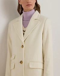 Wool-Blend Reefer Coat