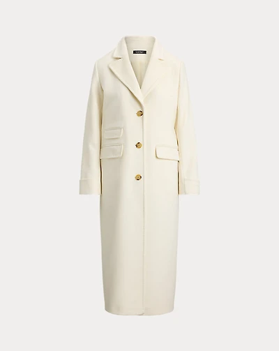 Wool-Blend Reefer Coat