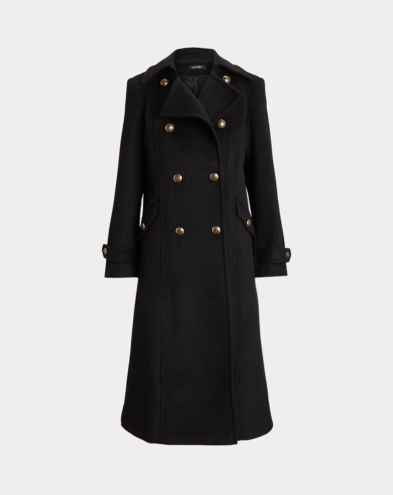 Wool-Blend Double-Breasted Coat