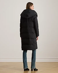 Oversize-Collar Quilted Down Coat