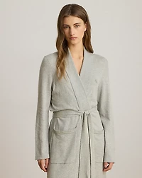 Cotton-Cashmere Jersey Long Robe