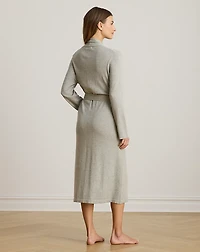 Cotton-Cashmere Jersey Long Robe