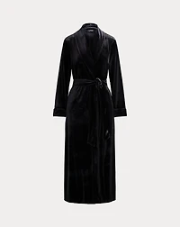 Velvet Long Shawl-Collar Robe