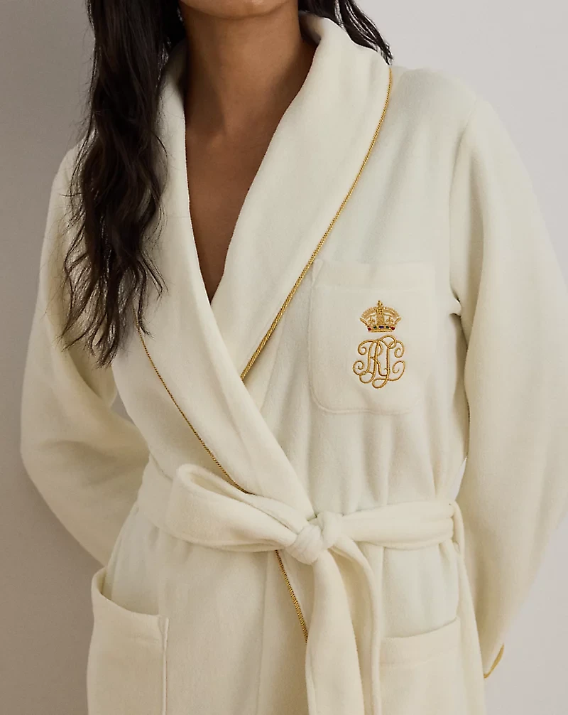 Microfleece Long Shawl-Collar Robe