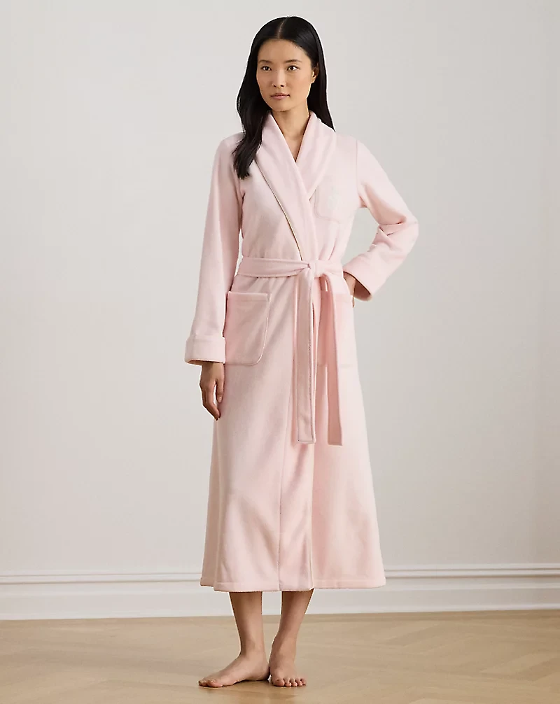 Microfleece Long Shawl-Collar Robe
